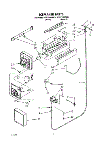 12 - Icemaker, Lit / Optional parts for Whirlpool Refrigerator 8ED27DQXAW04 from AppliancePartsPros.com