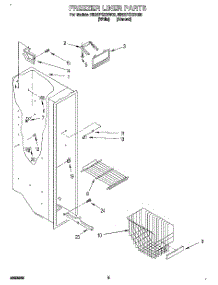 04 - Freezer Liner parts for Whirlpool Refrigerator ED22PSXDW02 from AppliancePartsPros.com