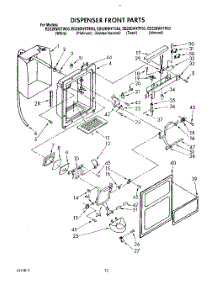 09 - Dispenser Front parts for Whirlpool Refrigerator ED22DWXTG03 from AppliancePartsPros.com