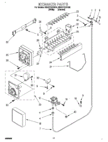12 - Icemaker, Lit / Optional parts for Whirlpool Refrigerator ED22PSXDW02 from AppliancePartsPros.com
