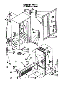 Cabinet parts for Whirlpool Refrigerator ED19CKXMWR1 from AppliancePartsPros.com