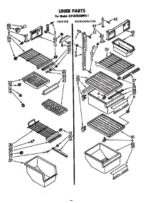 Liner parts for Whirlpool Refrigerator ED19CKXMWR1 from AppliancePartsPros.com
