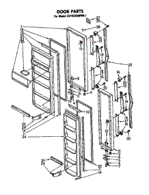 Door parts for Whirlpool Refrigerator ED19CKXMWR1 from AppliancePartsPros.com