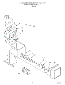 04 - Freezer Interior parts for Whirlpool Refrigerator 7MED20TWDN01 from AppliancePartsPros.com