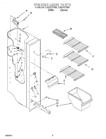 04 - Freezer Liner parts for Whirlpool Refrigerator ED22PKXFW00 from AppliancePartsPros.com