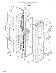 06 - Freezer Door parts for Whirlpool Refrigerator 7MED20TWDN01 from AppliancePartsPros.com