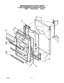 07 - Refrigerator Door, Lit / Optional parts for Whirlpool Refrigerator 8ET18ZKXXW00 from AppliancePartsPros.com