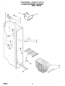 04 - Freezer Liner parts for Whirlpool Refrigerator ED22PWXDN01 from AppliancePartsPros.com