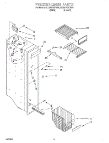 04 - Freezer Liner parts for Whirlpool Refrigerator 8ED25PQXFW00 from AppliancePartsPros.com