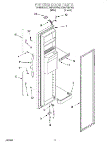 07 - Freezer Door parts for Whirlpool Refrigerator 8ED25PQXFW00 from AppliancePartsPros.com