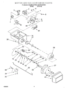 05 - Motor And Ice Container parts for Whirlpool Refrigerator 8ED25DQXFW04 from AppliancePartsPros.com