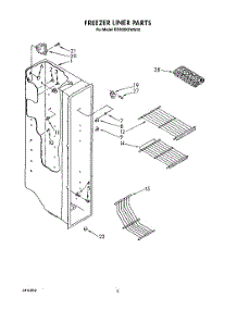 04 - Freezer Liner parts for Whirlpool Refrigerator ED20SKXWW00 from AppliancePartsPros.com