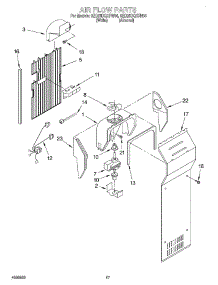 10 - Air Flow parts for Whirlpool Refrigerator 8ED25DQXFW04 from AppliancePartsPros.com