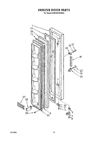 06 - Freezer Door parts for Whirlpool Refrigerator ED20SKXWW00 from AppliancePartsPros.com