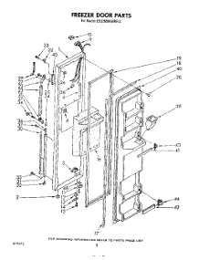 05 - Freezer Door parts for Whirlpool Refrigerator ED22MMXRWR2 from AppliancePartsPros.com
