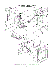 07 - Dispenser Front parts for Whirlpool Refrigerator ED22MMXRWR2 from AppliancePartsPros.com