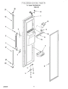 07 - Freezer Door parts for Whirlpool Refrigerator 7ED27DQXDN01 from AppliancePartsPros.com