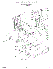08 - Dispenser Front parts for Whirlpool Refrigerator 7ED27DQXDN01 from AppliancePartsPros.com