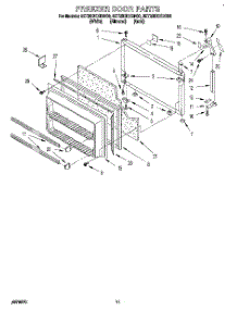 07 - Freezer Door parts for Whirlpool Refrigerator 8ET20DKXBG00 from AppliancePartsPros.com