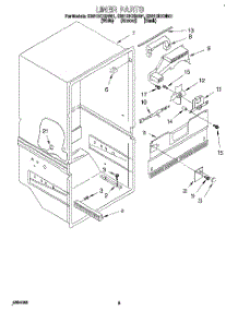 02 - Liner parts for Whirlpool Refrigerator EB21DKXDN01 from AppliancePartsPros.com