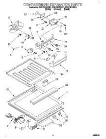 03 - Compartment Separator parts for Whirlpool Refrigerator EB21DKXDN01 from AppliancePartsPros.com