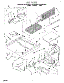 05 - Unit parts for Whirlpool Refrigerator EB21DKXDN01 from AppliancePartsPros.com