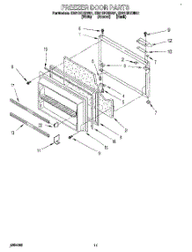 07 - Freezer Door parts for Whirlpool Refrigerator EB21DKXDN01 from AppliancePartsPros.com