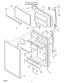 02 - Door parts for Whirlpool Refrigerator 7MET18GKFN00 from AppliancePartsPros.com