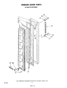 04 - Freezer Door parts for Whirlpool Refrigerator ED19SCXRWR1 from AppliancePartsPros.com