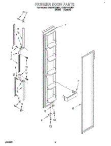 06 - Freezer Door parts for Whirlpool Refrigerator ED22PKXDN01 from AppliancePartsPros.com
