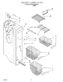 04 - Freezer Liner parts for Whirlpool Refrigerator BRS71ABANA00 from AppliancePartsPros.com
