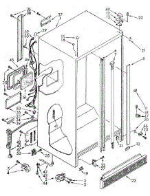 Cabinet parts for Whirlpool Refrigerator ED20PKXSN10 from AppliancePartsPros.com