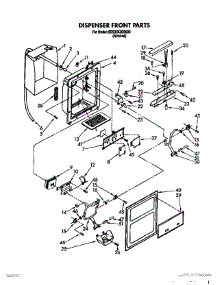 10 - Dispenser Front parts for Whirlpool Refrigerator ED22DQXXN00 from AppliancePartsPros.com
