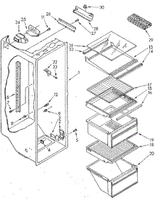 Refrigerator Liner parts for Whirlpool Refrigerator ED20PKXSN10 from AppliancePartsPros.com