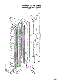 04 - Freezer Door parts for Whirlpool Refrigerator ED20ZKXAW01 from AppliancePartsPros.com
