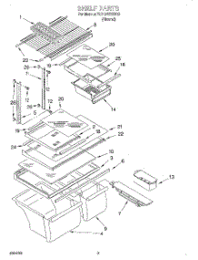 05 - Shelf, Lit / Optional parts for Whirlpool Refrigerator 7ET18PKXFN00 from AppliancePartsPros.com