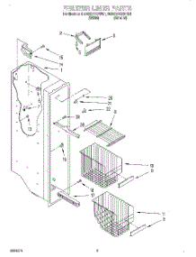 04 - Freezer Liner parts for Whirlpool Refrigerator 9ED22DQXDW01 from AppliancePartsPros.com