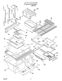 03 - Shelf parts for Whirlpool Refrigerator 8ET19DKXEN00 from AppliancePartsPros.com