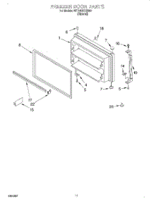 06 - Freezer Door, Lit / Optional parts for Whirlpool Refrigerator 8ET19DKXEN00 from AppliancePartsPros.com