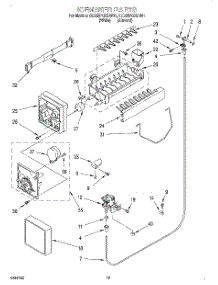 12 - Icemaker, Lit / Optional parts for Whirlpool Refrigerator 8ED25PQXDN01 from AppliancePartsPros.com