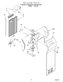 04 - Air Flow parts for Whirlpool Refrigerator 9ED20TKXDW00 from AppliancePartsPros.com
