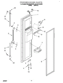 07 - Freezer Door parts for Whirlpool Refrigerator 8ED27DQXDW01 from AppliancePartsPros.com
