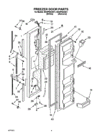 07 - Freezer Door parts for Whirlpool Refrigerator ED22PWXAN11 from AppliancePartsPros.com