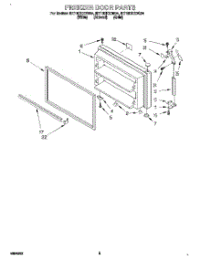 02 - Freezer Door parts for Whirlpool Refrigerator 8ET18ZKXDW04 from AppliancePartsPros.com