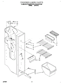 03 - Freezer Liner parts for Whirlpool Refrigerator ED20ZKXDW00 from AppliancePartsPros.com