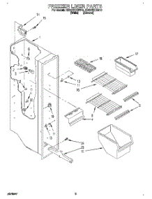 04 - Freezer Liner parts for Whirlpool Refrigerator ED22PKXBW10 from AppliancePartsPros.com