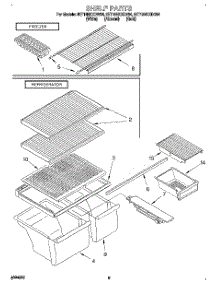 05 - Shelf, Lit / Optional parts for Whirlpool Refrigerator 8ET18NKXDN04 from AppliancePartsPros.com