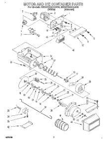 05 - Motor And Ice Container parts for Whirlpool Refrigerator 8ED27DQXAW05 from AppliancePartsPros.com