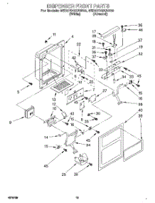 08 - Dispenser Front parts for Whirlpool Refrigerator 8ED27DQXAW05 from AppliancePartsPros.com