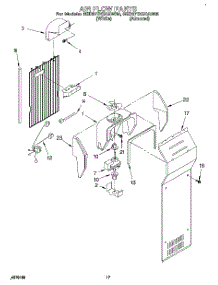 10 - Air Flow parts for Whirlpool Refrigerator 8ED27DQXAW05 from AppliancePartsPros.com